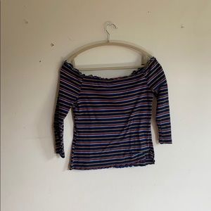 Striped Off The Shoulder Top